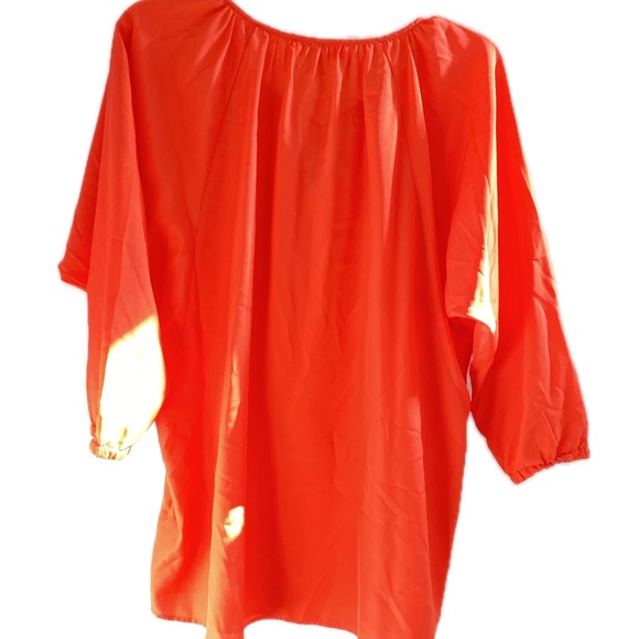 Michael Kors Coral Peasant Style - Shirt - Top - Blouse Size: Medium - Picture 3 of 13